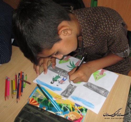 علاقه مندی کودکان و نوجوانان روستایی گمیشان به فعالیت های فرهنگی هنری کتاب خانه سیار