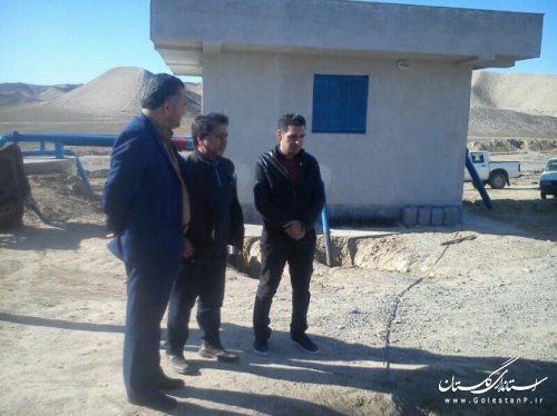 بازدید فرماندار از پروژه آبرسانی روستای آق تقه جدید