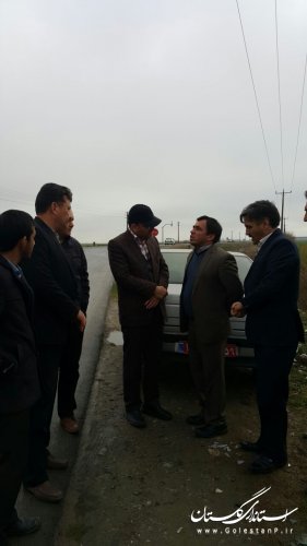 بازدید فرماندار ترکمن از محور سیجوال – سه راهی اورکت حاجی