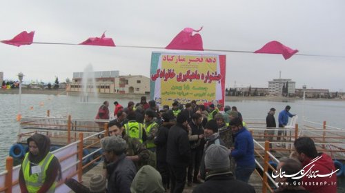 مسابقه ماهیگیری در گنبد کاووس به مناسبت دهه مبارک فجر برگزار شد
