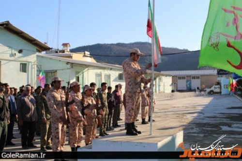 صبحگاه مشترک نیروهای مسلح شهرستان رامیان به مناسبت دهه مبارک فجر