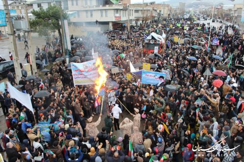 برگزاری راهپیمایی باشکوه و دشمن شکن 22 بهمن در شهرستان آزادشهر