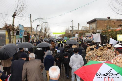 برگزاری راهپیمایی باشکوه و دشمن شکن 22 بهمن در شهرستان آزادشهر