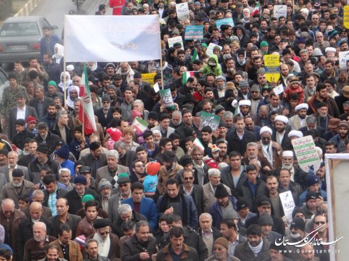 گزارش تصویری از راهپیمایی یوم الله 22 بهمن در فاضل آباد