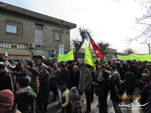 راهپیمایی یوم ا... 22 بهمن در شهرستان گمیشان برگزار شد