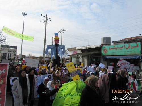 راهپیمایی یوم ا... 22 بهمن در شهرستان گمیشان برگزار شد