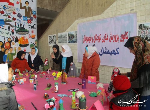 استقبال کودکان و نوجوانان از فعالیت های کانون گمیشان در ایام الله دهه فجر