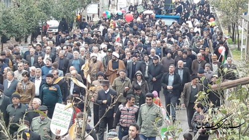 راهپیمایی 22 بهمن در شهر مزرعه کتول