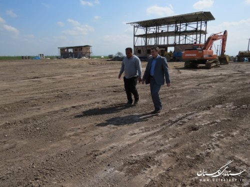 بازدید فرماندار آق قلا از روند احداث پروژه کارخانه آرد و سیلوی غلات