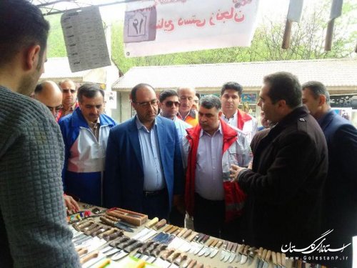 بازدید مدیر عامل جمعیت هلال گلستان ازپست های طرح نوروزی علی آبادکتول