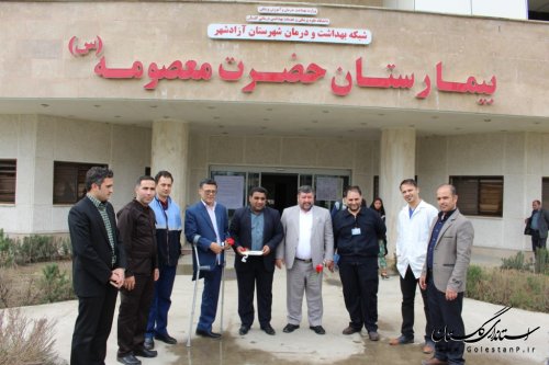 بازدید فرماندار از بیمارستان حضرت معصومه (س) شهرستان آزادشهر