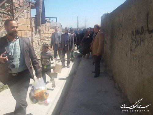 با آغاز سال جدید ، دیدار و تجلیل فرماندار بندرگزاز اهالی ساکن در محله طرح شهید شوشتری