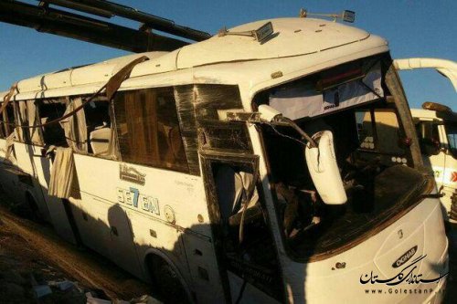 خبر تکمیلی واژگونی اتوبوس حامل زائران راهیان نور شهرستان ترکمن