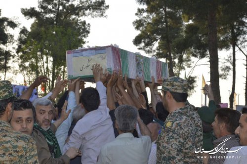 استقبال باشکوه مردم گنبدکاووس از پیکر مطهر شهید مدافع حرم