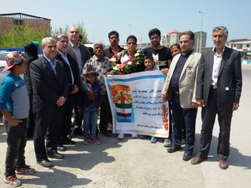 استقبال از بازیکن و کاپیتان تیم ملی فوتسال معلولان ایران 