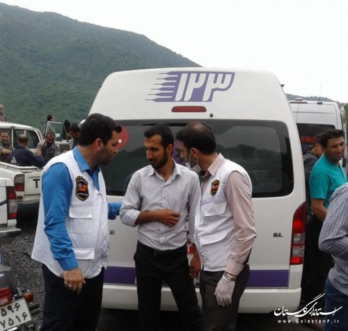 حضور اورژانس اجتماعی گلستان در محل حادثه معدن آزادشهر