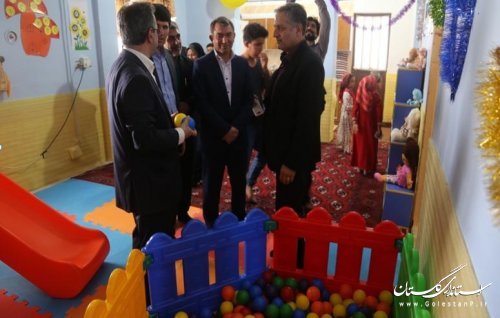 نخستین مهدکودک یارانه ای بهزیستی گلستان درشهر انبار الوم افتتاح شد