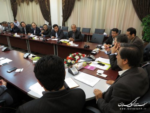 جلسه بررسی آخرین وضعیت جذب اعتبار پروژه های ابلاغی ( تبصره 36 ) شهرداریهای استان