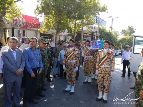شهید علی عودی تکاور ارتش ایران در کلاله به خاک سپرده شد
