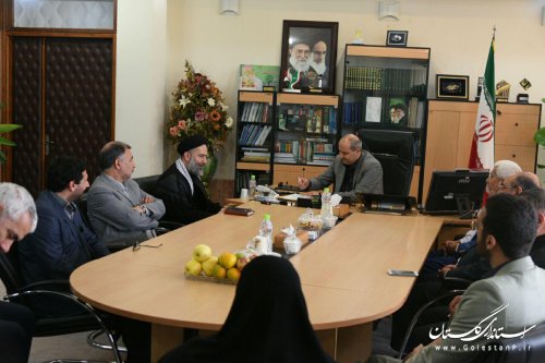 دیدار اعضای دفتر نمایندگی آستان قدس رضوی در استان با استاندار گلستان 