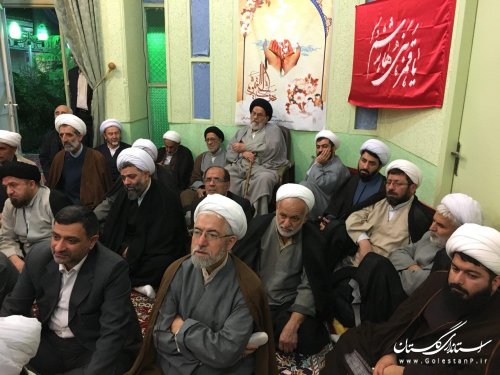  حضور استاندار گلستان در مراسم عزاداري دهه آخر ماه صفر در دفتر نماينده ولي فقيه در استان 