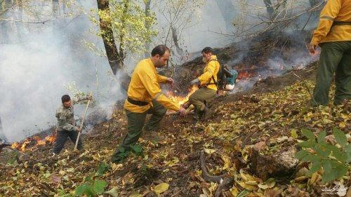 آتش در جنگلهای گالیکش مهار شده و عملیات اطفاء ادامه دارد