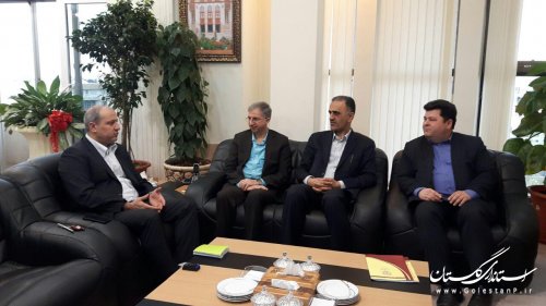 دیدار عضو هیات مدیره بانک ملی کشور با استاندار گلستان