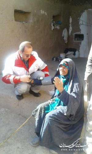 ارائه خدمات رایگان جمعیت هلال احمر گلستان به روستاهای کم برخوردار استان خراسان جنوبی