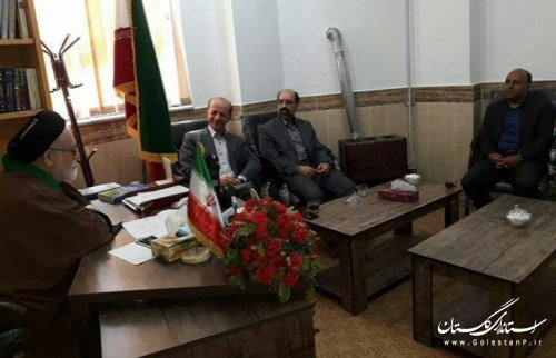 دیدارنوروزی مدیر عامل شرکت آب منطقه ای گلستان با امام جمعه مینودشت