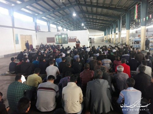 حضور مدیر نمایندگی ستاد دیه استان گلستان در جمع مددجویان زندان گرگان
