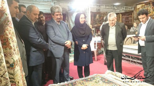 بازدید استاندار گلستان از دومین نمایشگاه تخصصی فرش دستباف استان
