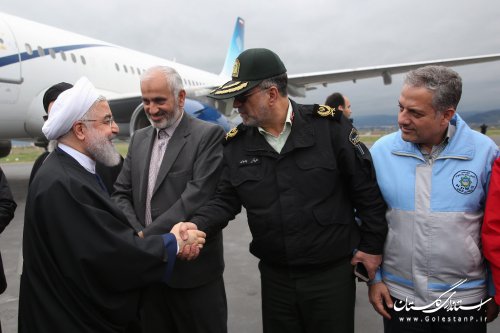 دکتر روحانی رئیس جمهور وارد گلستان شد