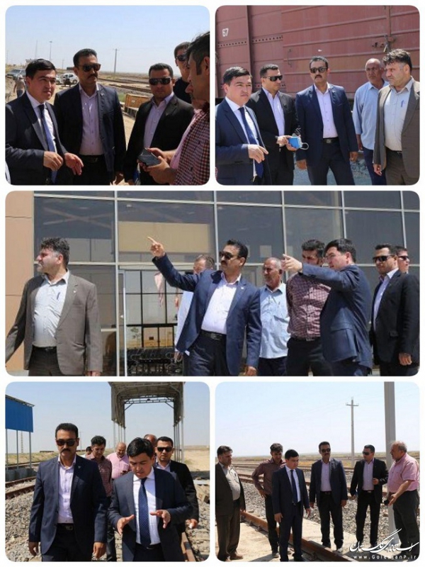 بازدید خدیر رحمانف مدیرعامل شرکت سهامی راه آهن ترکمنستان از پایانه ریلی اینچه برون