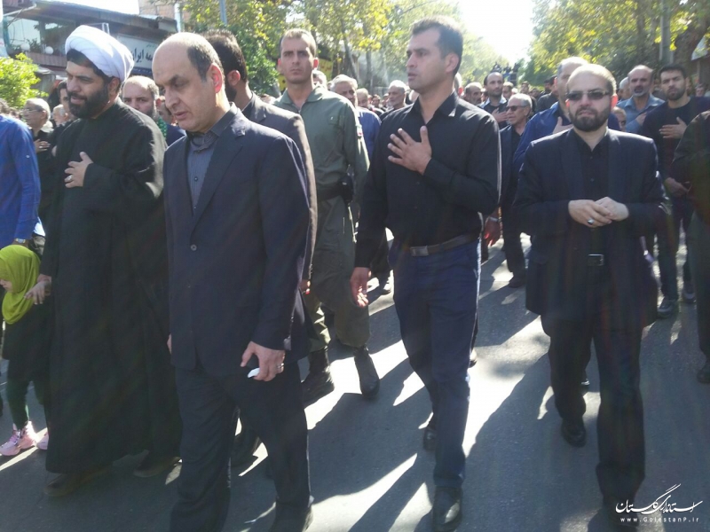 حضور استاندار گلستان در مراسم پیاده روی عزاداران حسینی در روز اربعین در گرگان