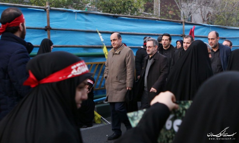 حضور استاندار گلستان در مراسم تشییع پیکر شهید سپهبد سلیمانی در تهران