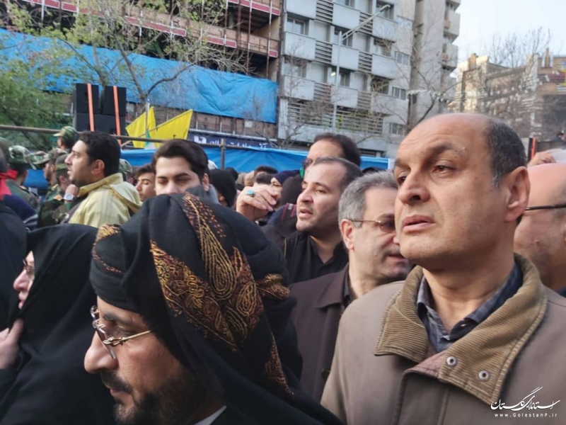 حضور استاندار گلستان در مراسم تشییع پیکر شهید سپهبد سلیمانی در تهران