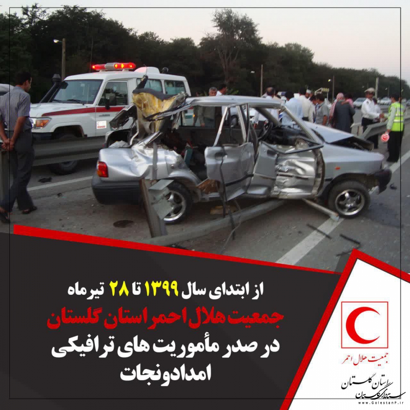 هلال احمر گلستان در صدر مأموریت های ترافیکی امداد و نجات کشور