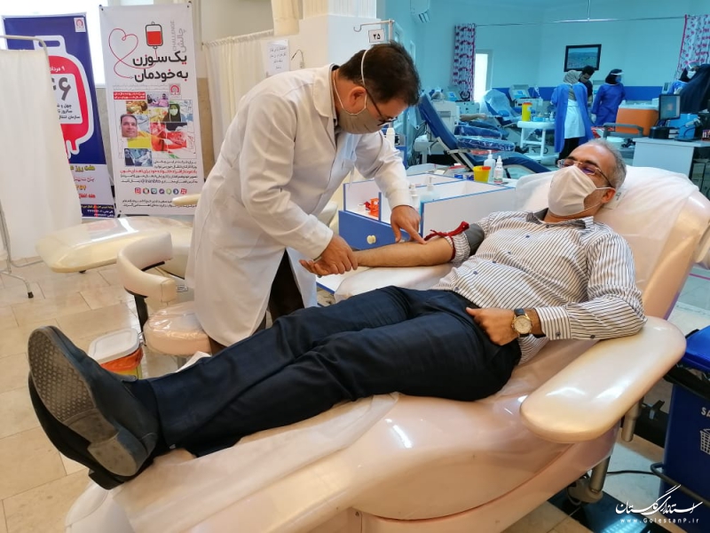 اهدای خون کارکنان شرکت شهرکهای صنعتی گلستان