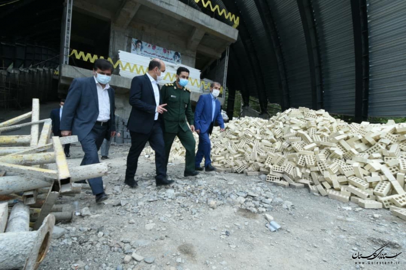 بازدید استاندار گلستان از روند ساخت باغ موزه دفاع مقدس استان