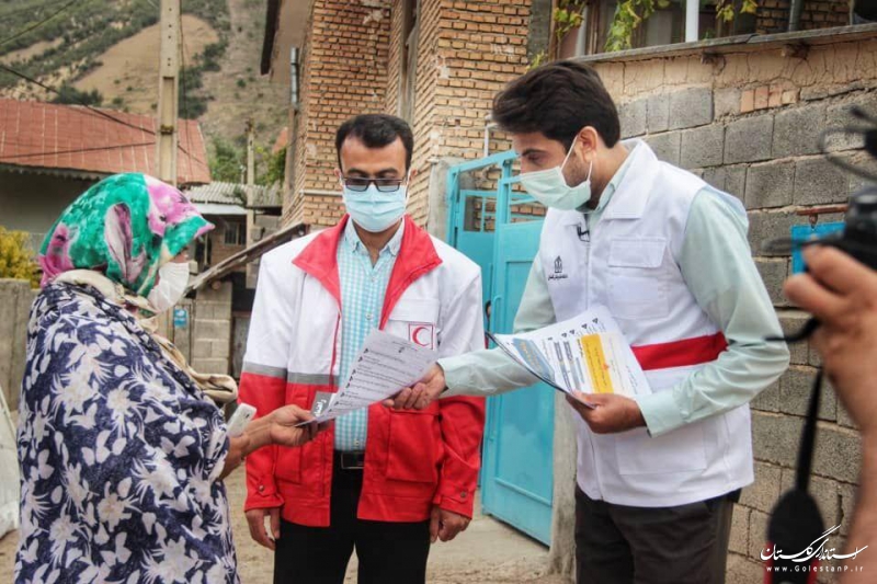 استقرار تیم های بهداشت و درمان اضطراری هلال احمر گلستان در مناطق زلزله زده رامیان