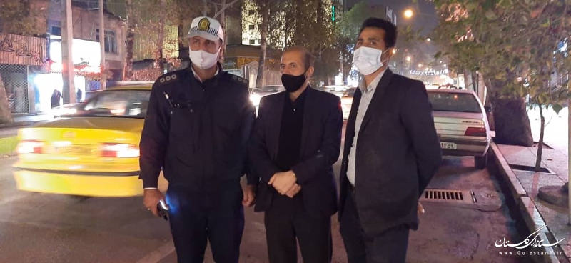 بازدید مشترک سازمان حمل و نقل شهرداری و پلیس راهور از ایستگاه های تاکسی گرگان
