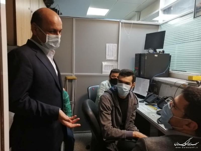  دیدار استاندار گلستان با  سه تن از کارمندان بیمارستان شهید صیاد شیرازی گرگان