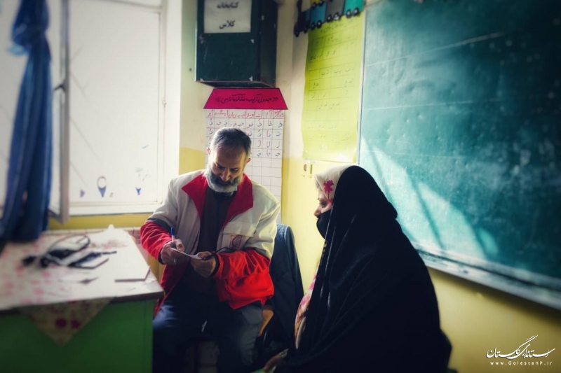 بهره مندی بیش از ۱۸۰۰ نفر از خدمات کاروان سلامت هلال احمر در گلستان