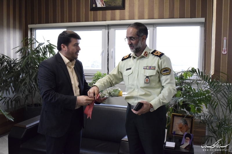 دیدار رییس دانشگاه فنی و حرفه ای گلستان با فرمانده انتظامی استان