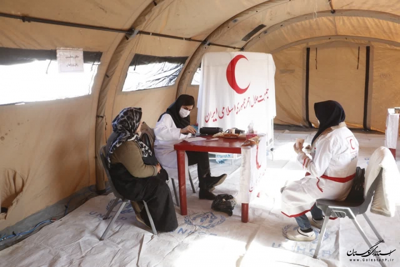 برخورداری ۲۵۰ نفر از خدمات بهداشتی و درمانی هلال احمر گلستان در محله گلریزِ فاضل آبادِ 