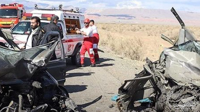 تصادف دو خودروی سواری در کردکوی ۳ نفر را مصدوم کرد و جان یک نفر را گرفت