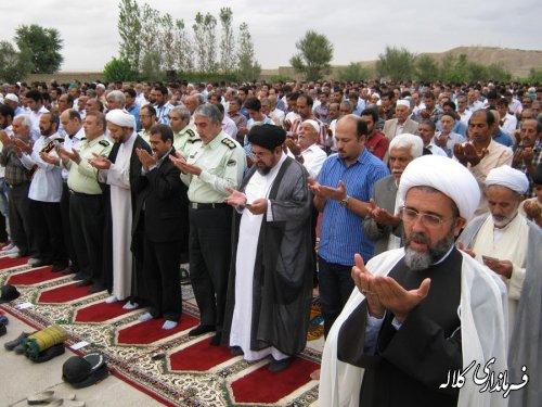 حضور فرماندار در نماز عید فطر اهل تشیع و تسنن