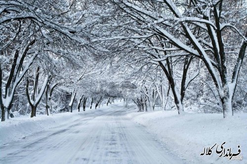 تردد خودروها در راه های کوهستانی کلاله با زنجیرچرخ امکانپذیر است