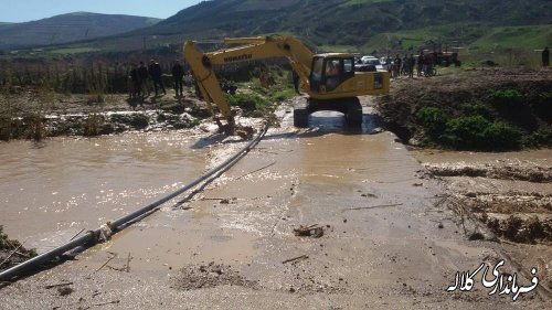 بازگشایی پل ورودی روستاهای چروک پیشکمر و قره یسربالا