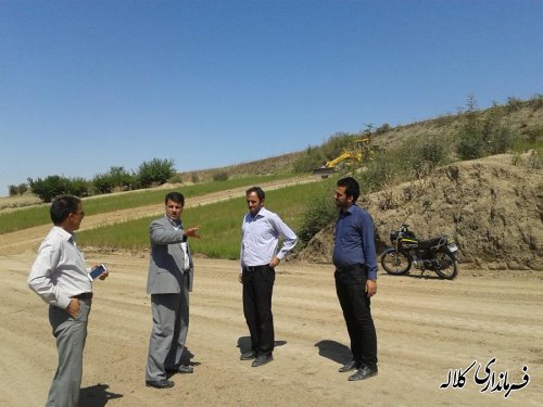 بازدید بخشدار مرکزی از طرح بازگشایی معبر روستای اجن یلی